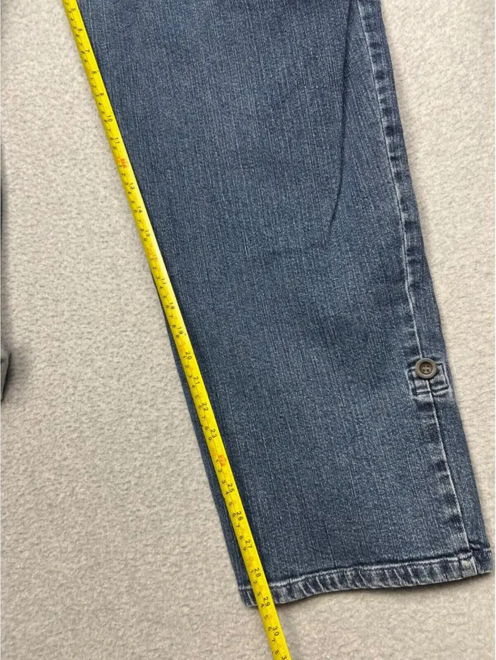 Y2K 90s Charter Club Roll Tab Denim Jeans Womens Plus 16W Outdoor Casual Pockets